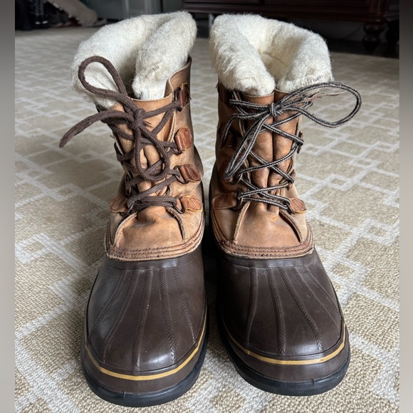 Sorel Vintage Caribou Waterproof Winter Snow Boots Warm Outdoor Shoes Brown 13 - Picture 14 of 14